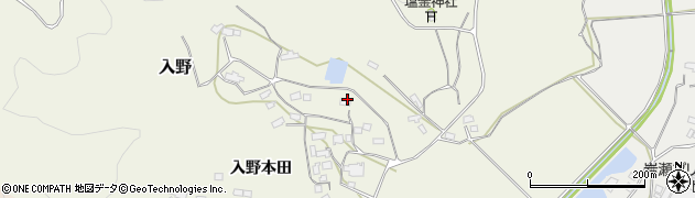 茨城県桜川市入野周辺の地図