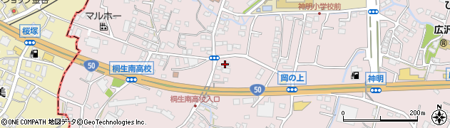 ローソン桐生広沢三丁目店周辺の地図