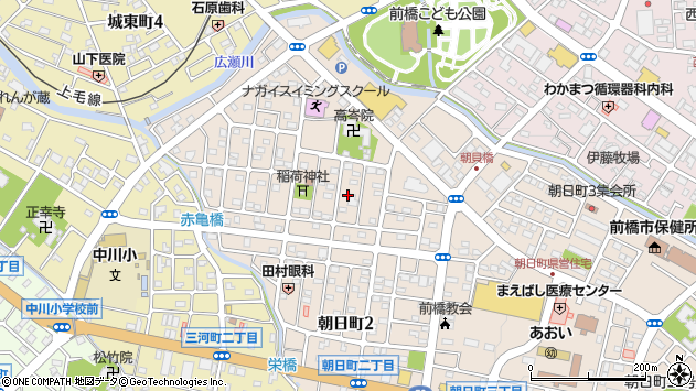 〒371-0014 群馬県前橋市朝日町の地図