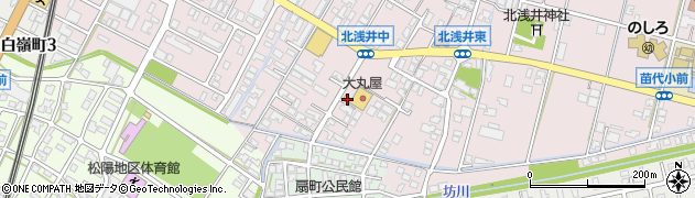 有限会社犬丸屋　北浅井店周辺の地図