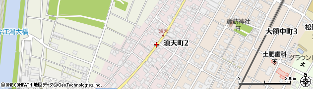 石川県小松市須天町周辺の地図