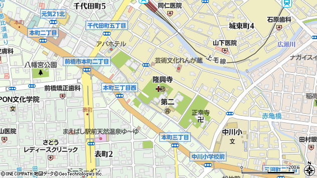 〒371-0015 群馬県前橋市三河町の地図