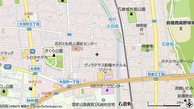 〒371-0847 群馬県前橋市大友町の地図
