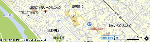 群馬銀行ベイシア桐生境野店 ＡＴＭ周辺の地図