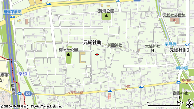 〒371-0846 群馬県前橋市元総社町の地図