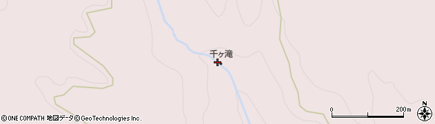 千ケ滝周辺の地図