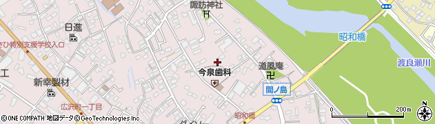 群馬県桐生市広沢町間ノ島周辺の地図