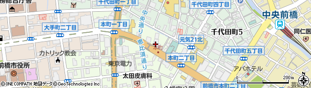 みずほ銀行前橋支店周辺の地図