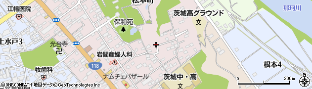 茨城県水戸市松本町5周辺の地図
