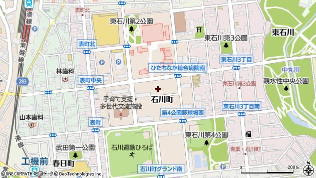 〒312-0057 茨城県ひたちなか市石川町の地図
