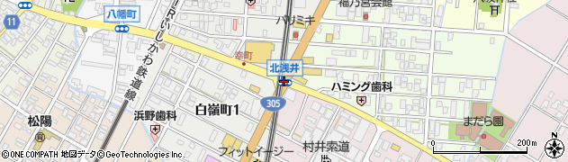 北浅井周辺の地図