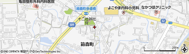 栃木県栃木市箱森町周辺の地図