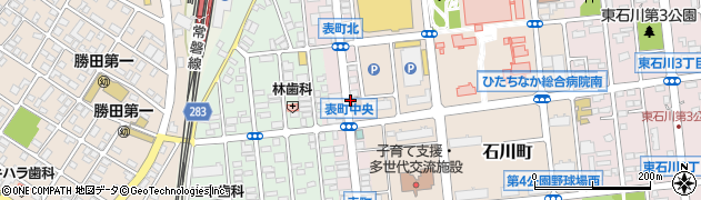 茨城県ひたちなか市表町周辺の地図
