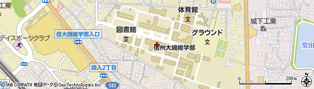 信州大学繊維学部　生協・食堂周辺の地図
