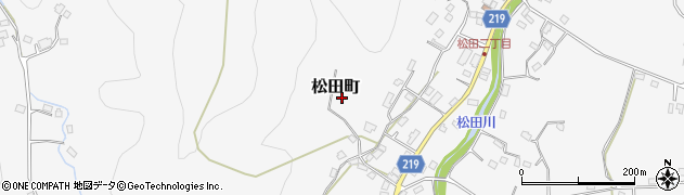 栃木県足利市松田町周辺の地図