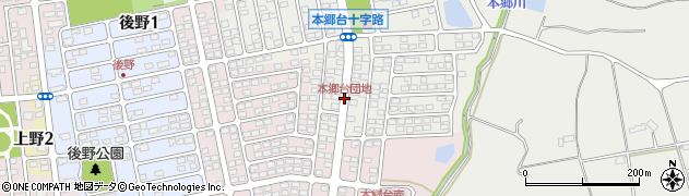 本郷台団地入口周辺の地図