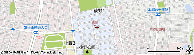 茨城県ひたちなか市後野周辺の地図