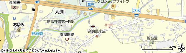 茨城県笠間市笠間411周辺の地図