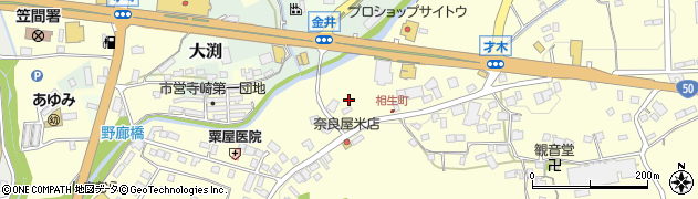 茨城県笠間市笠間410周辺の地図