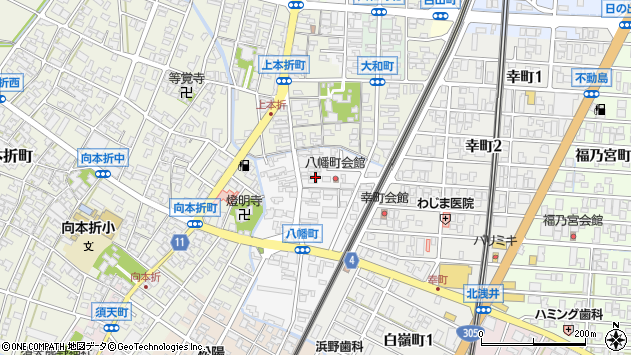 〒923-0954 石川県小松市八幡町の地図