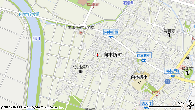 〒923-0961 石川県小松市向本折町の地図