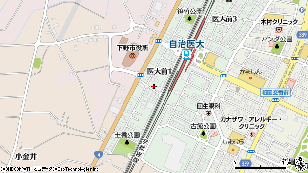 〒329-0403 栃木県下野市医大前の地図