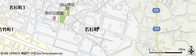 石川県小松市若杉町（カ）周辺の地図