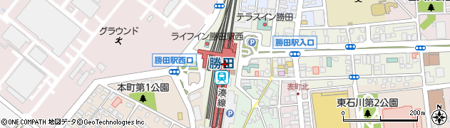 勝田駅周辺の地図