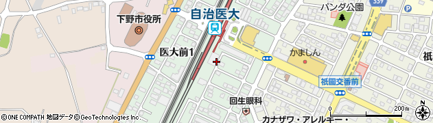 栃木県下野市医大前周辺の地図