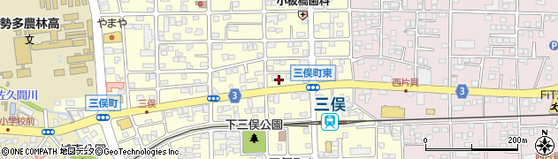 前橋三俣郵便局周辺の地図