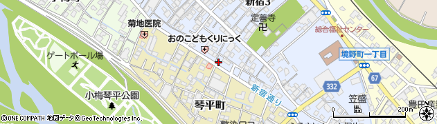 ファミリーマート桐生新宿三丁目店周辺の地図