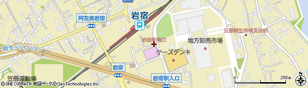 岩宿駅南口周辺の地図