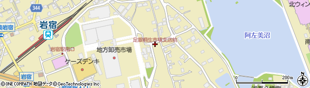 足銀桐生市場支店前周辺の地図