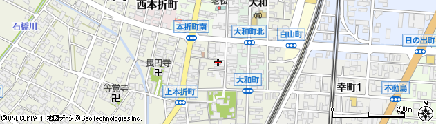 石川県小松市上本折町45周辺の地図