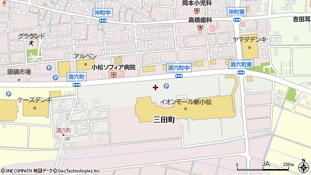 〒923-0862 石川県小松市清六町の地図