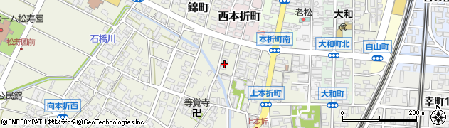 石川県小松市上本折町258周辺の地図