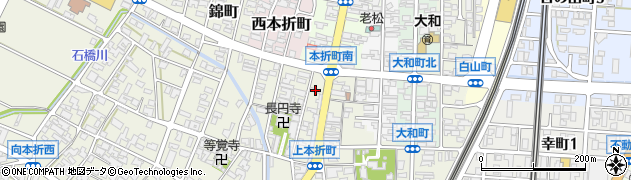石川県小松市上本折町8周辺の地図