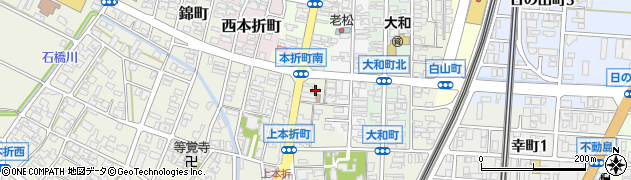 石川県小松市上本折町95周辺の地図