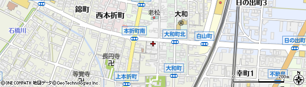石川県小松市上本折町110周辺の地図