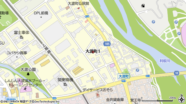 〒371-0854 群馬県前橋市大渡町の地図