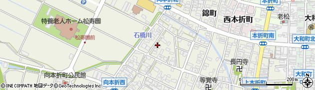 石川県小松市向本折町（未）周辺の地図