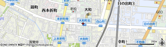 石川県小松市大和町周辺の地図