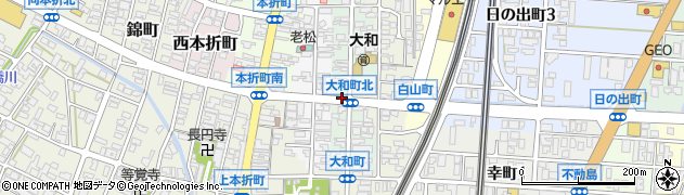 石川県小松市大和町周辺の地図