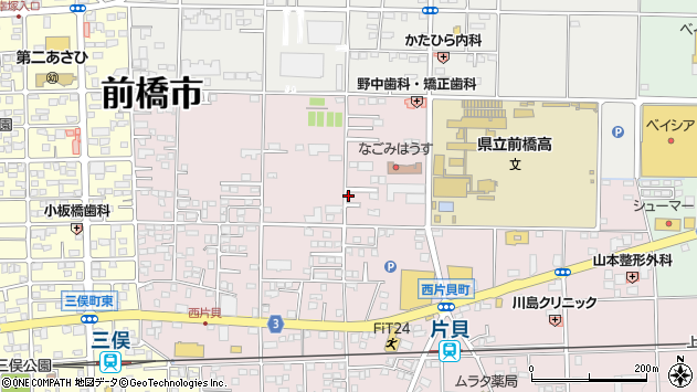 〒371-0013 群馬県前橋市西片貝町の地図