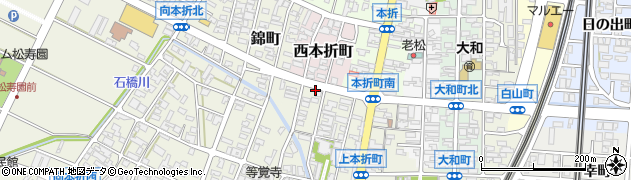 石川県小松市上本折町265周辺の地図