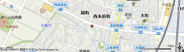 石川県小松市上本折町251周辺の地図