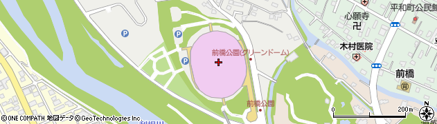 日本トーター　グリーンドーム前橋・サブイベントエリア周辺の地図