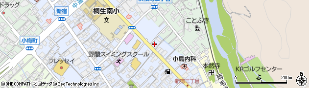 セブンイレブン桐生新宿店周辺の地図