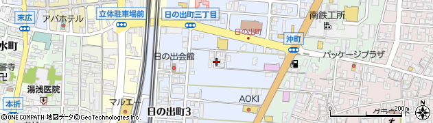 石川県小松市日の出町周辺の地図