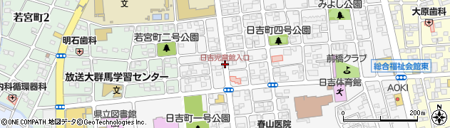 日吉児童館入口周辺の地図
